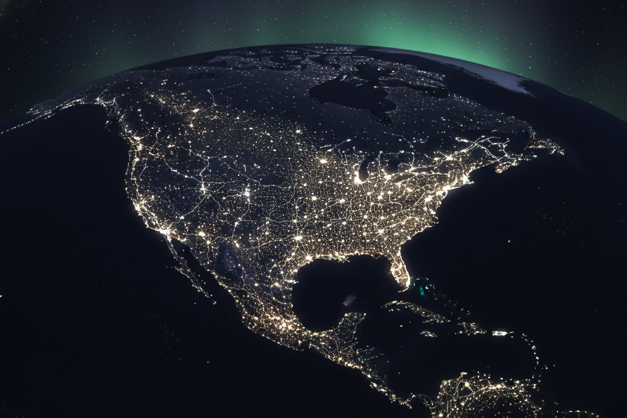 Nationwide Coverage - North America at Night